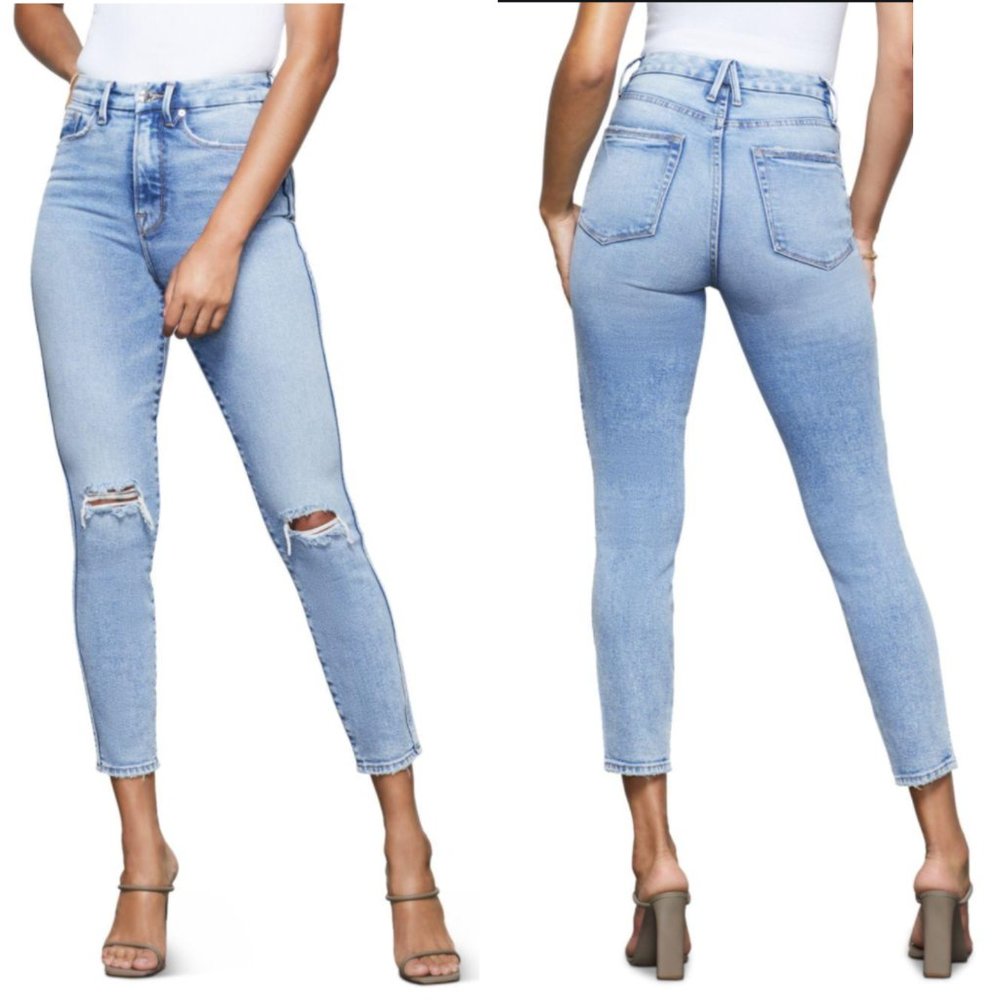 Good American Good Curve Crop Jeans Size 26 NWT